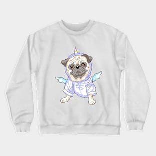 Unicorn pug dog Crewneck Sweatshirt